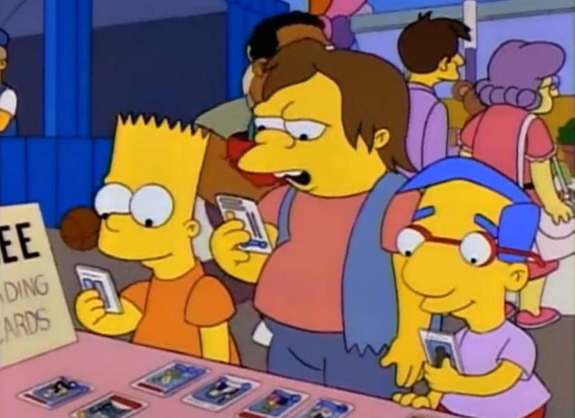 Bart y sus amigos en la presunta predicción.