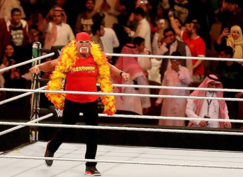 Hulk Hogan durante un evento de Riad.