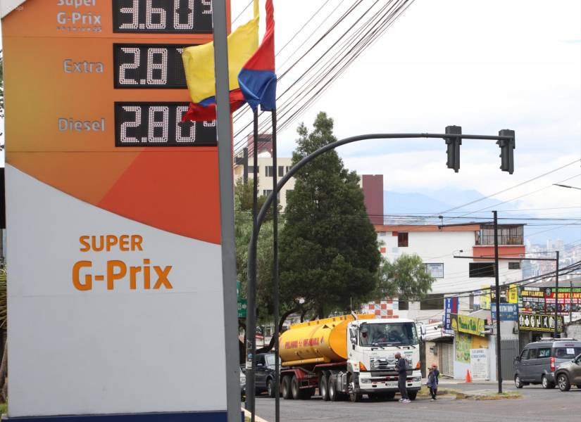 Imagen de este sábado 13 de septiembre de una gasolinera en Quito.