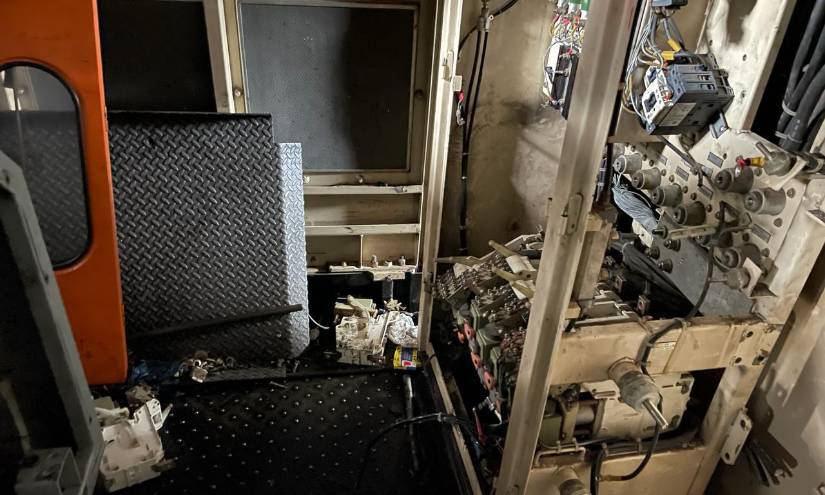 Se han robado piezas y los cables de cobre de las locomotoras.