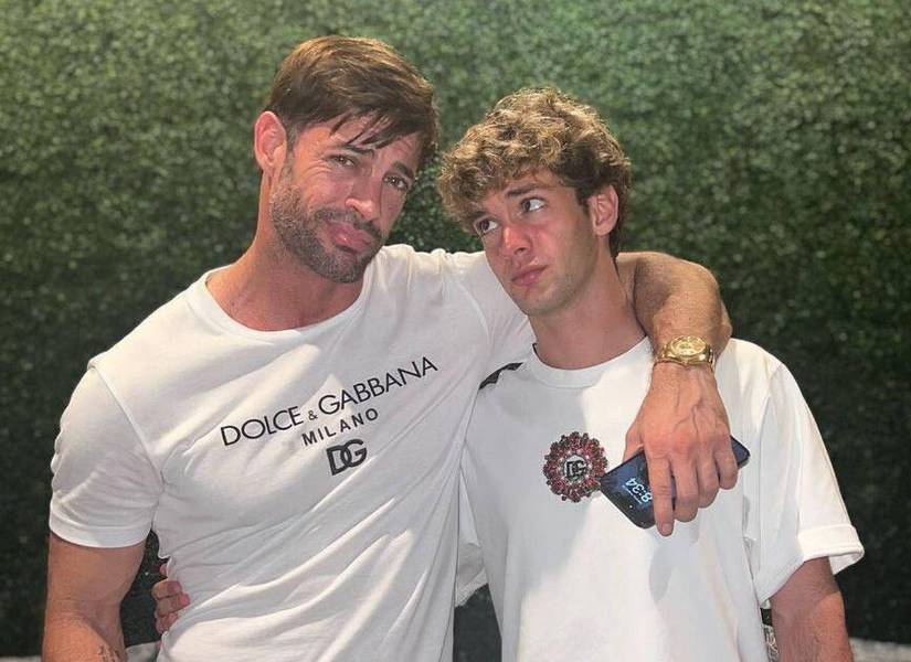 Imagen de archivo de William Levy y su hijo, Christopher.