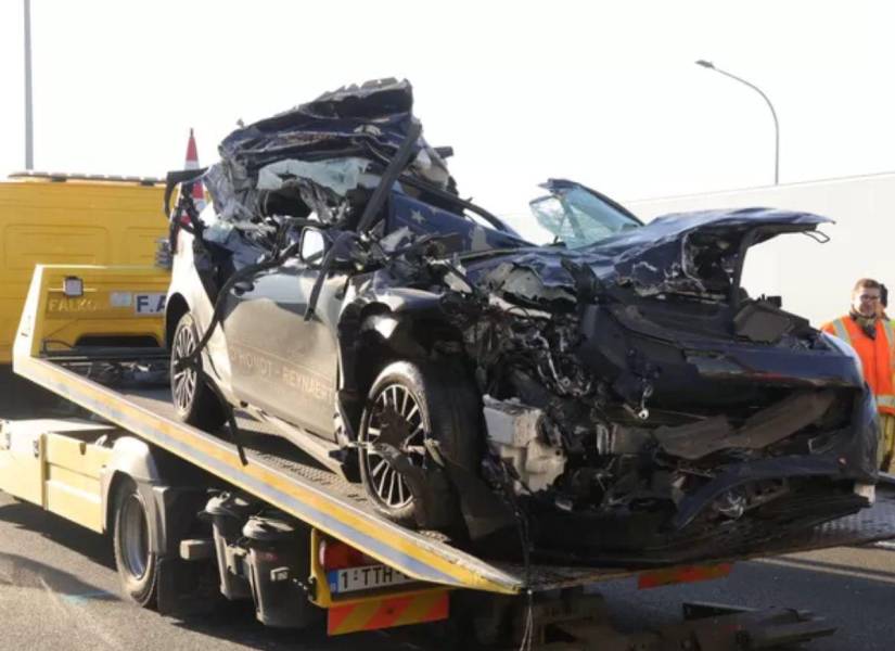 Imagen del accidente de tránsito de Chayenne Van Aerle.