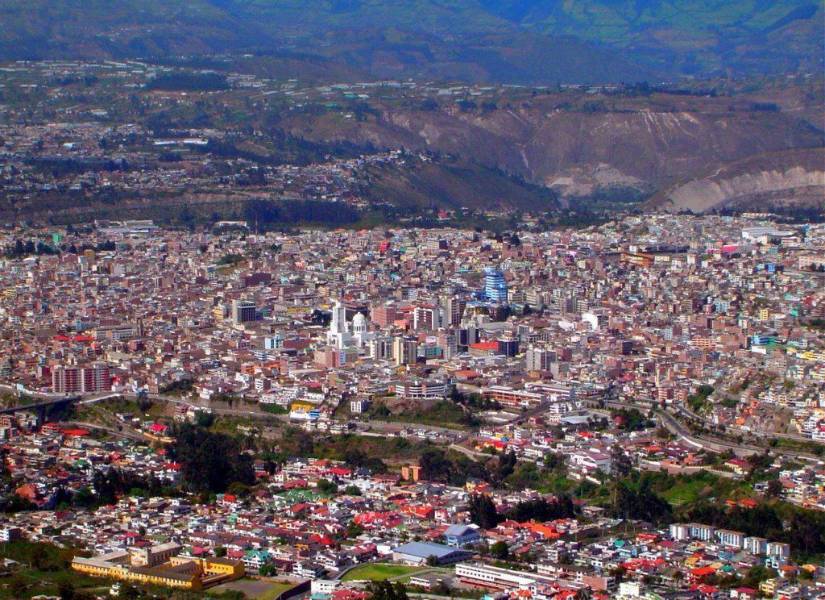 Imagen panorámica de Ambato.