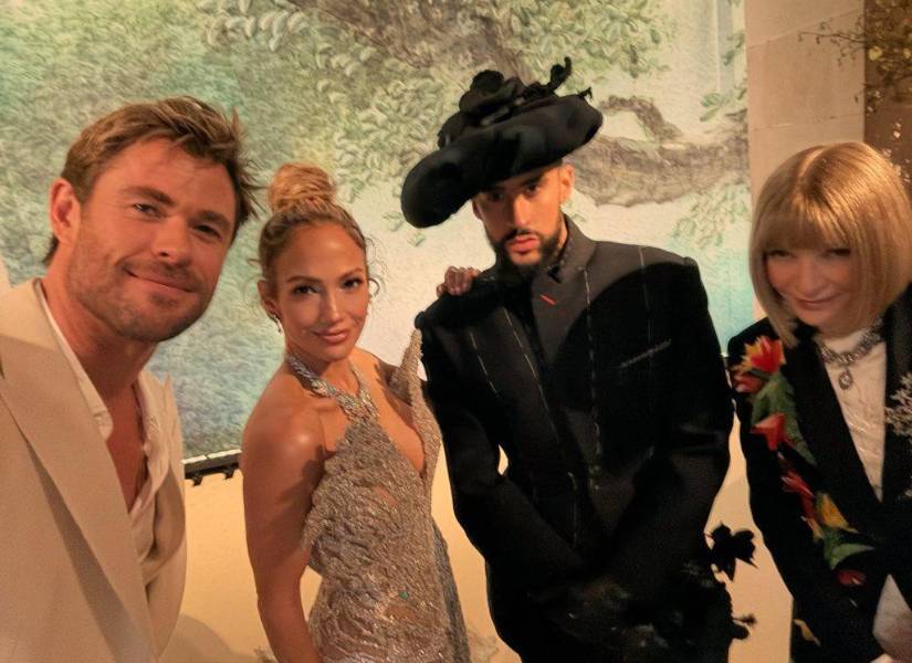 JLo y Bad Bunny durante la Met Gala 2024.