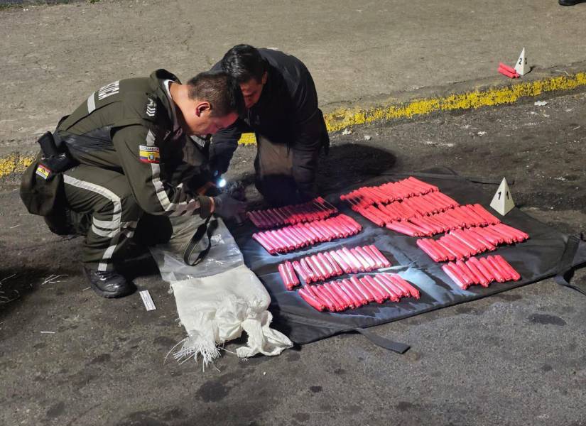 Operativo para la identificación de los explosivos en la UPC de San Roque.