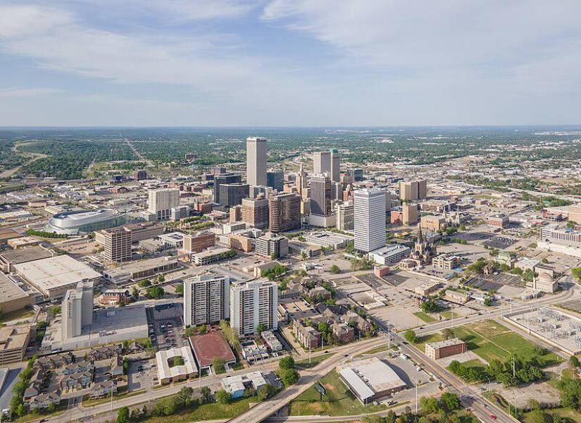 Vista del centro de la ciudad de Tulsa, Oklahoma.