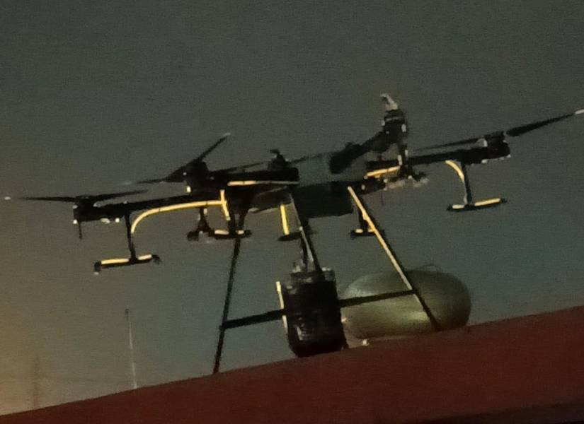 Imagen del dron encontrado esta mañana en el complejo carcelario de Guayaquil