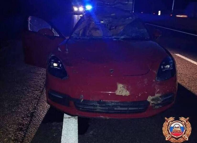 El auto de Kseniya Alexándrova luego del accidente.