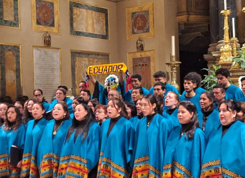 El coro también realizó un concierto en la Basílica San Lorenzo in Lucina.
