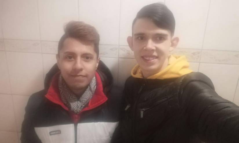 Diego Moncayo y Yaroslav Liesnak en Kiev, la capital de Ucrania.