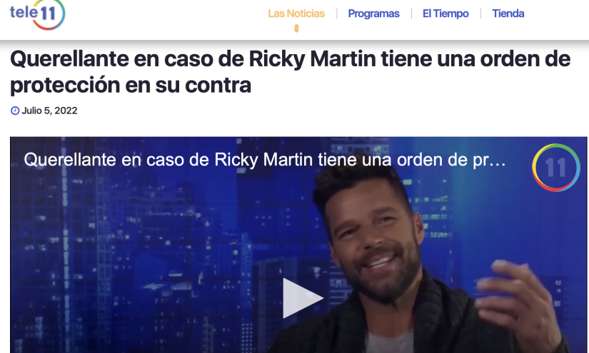 Captura de pantalla de las declaraciones del medio puertorriqueño hacia la denuncia en contra de Dennis Sánchez Martín.