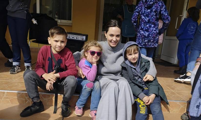 Angelina Jolie fue evacuada por alerta de ataque durante su visita a Ucrania