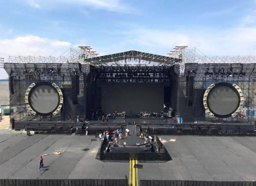 Escenario de El Dorado World Tour de Shakira en el Estadio Modelo, año 2018.