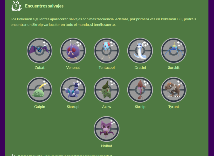 Pokémon Go anuncia el evento Ciénega nociva