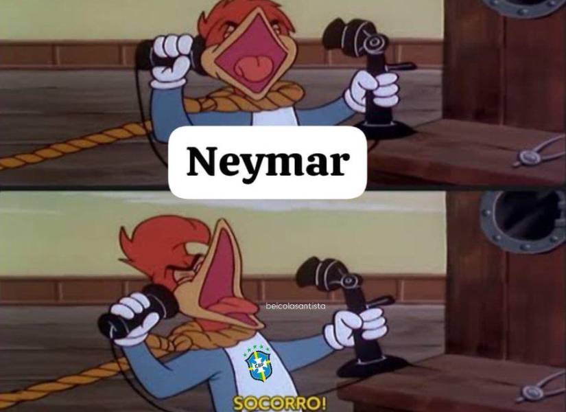 Meme sobre Neymar y su ausencia en Brasil.