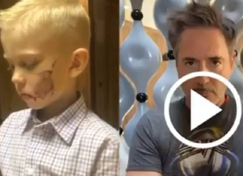 Robert Downey Jr. y Tom Holland le hacen promesas a niño que salvó a su hermana