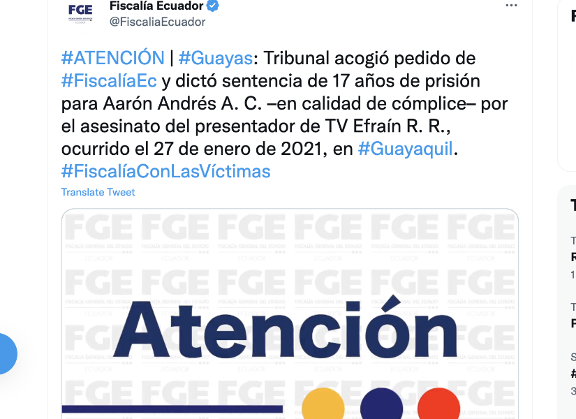 Aaron Andrés A. C. fue sentenciado a 17 años de prisión.