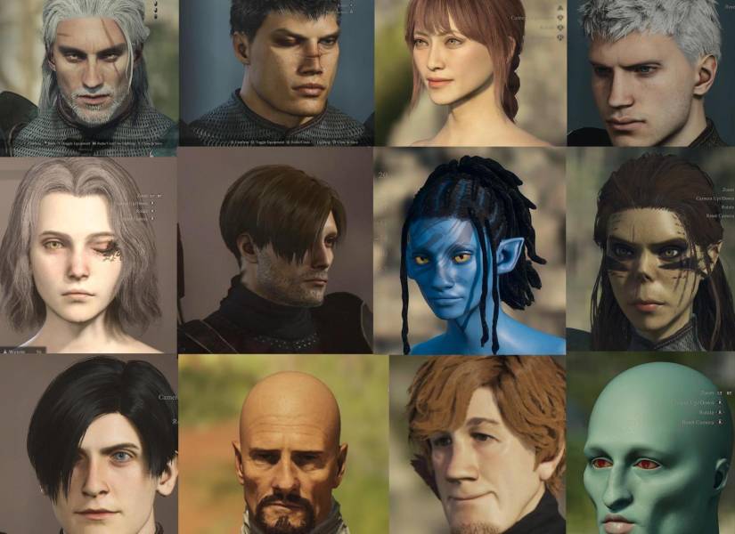 Personajes creados con el editor de personajes de Dragon Dogma 2.
