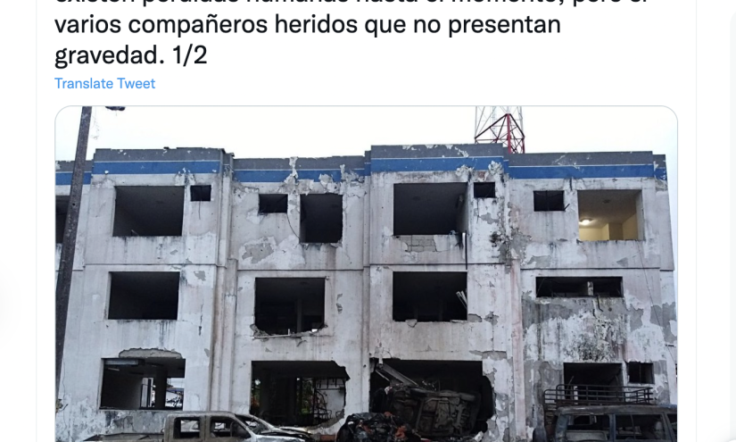 La estructura quedó gravemente destruida en Esmeraldas.