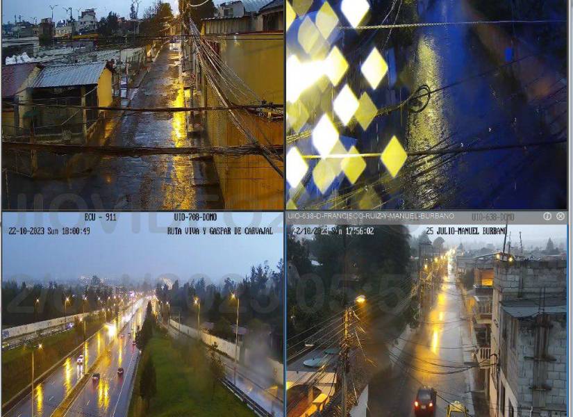 Imágenes de lluvias en varios sectores de Quito.