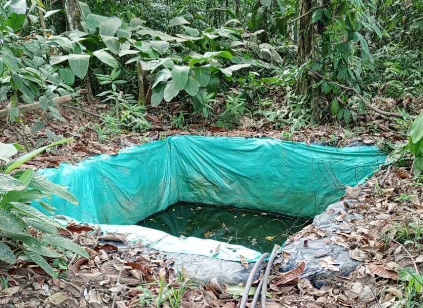 Las Fuerzas Armadas localizaron una refinería artesanal de crudo en Sucumbíos