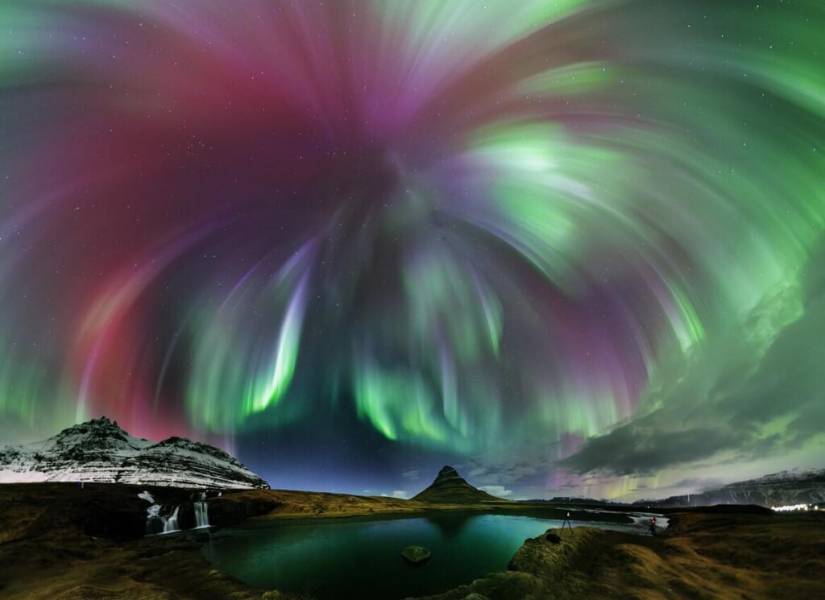 Corona Blast Aurora Geomagnetic Storm, fotografía de Roi Levi