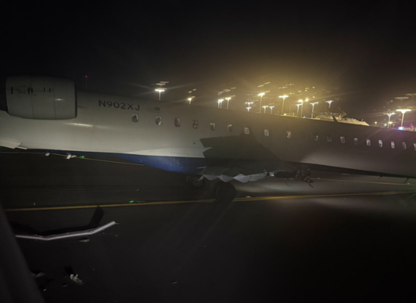 Uno de los pasajero publicó la fotografía del accidente en su cuenta de X