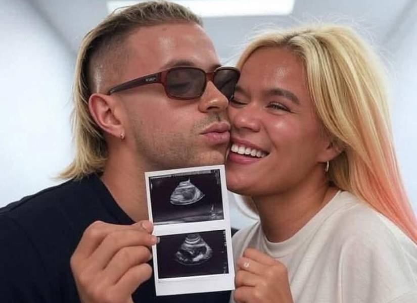 La imagen creada por la IA de Karol G y Feid.