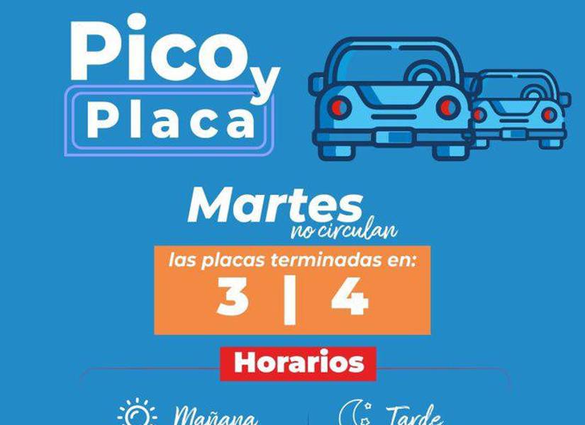 Pico y placa martes 25 de febrero de 2025.