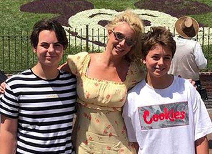 Britney Spears y sus hijos.