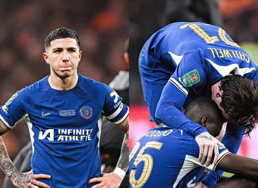 Enzo Fernández y Moisés Caicedo luego de la derrota.