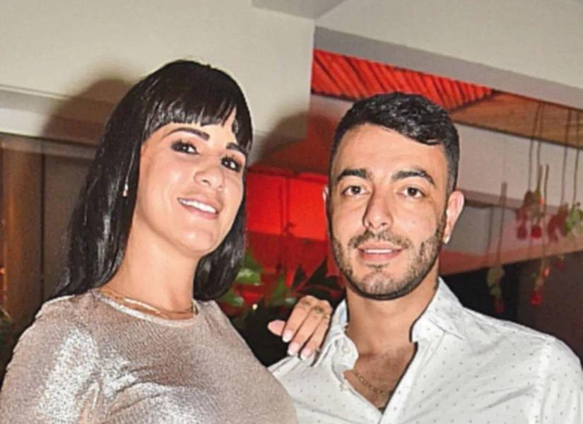 Gianina García Troche y su esposo Sebastián Marset