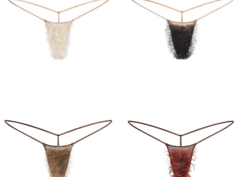 Kim Kardashian rompe esquemas con su nueva línea de ropa íntima con vello falso.