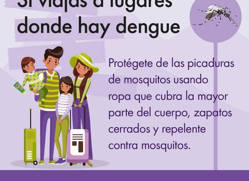 Evita el dengue, toma medidas para evitar picaduras de mosquitos