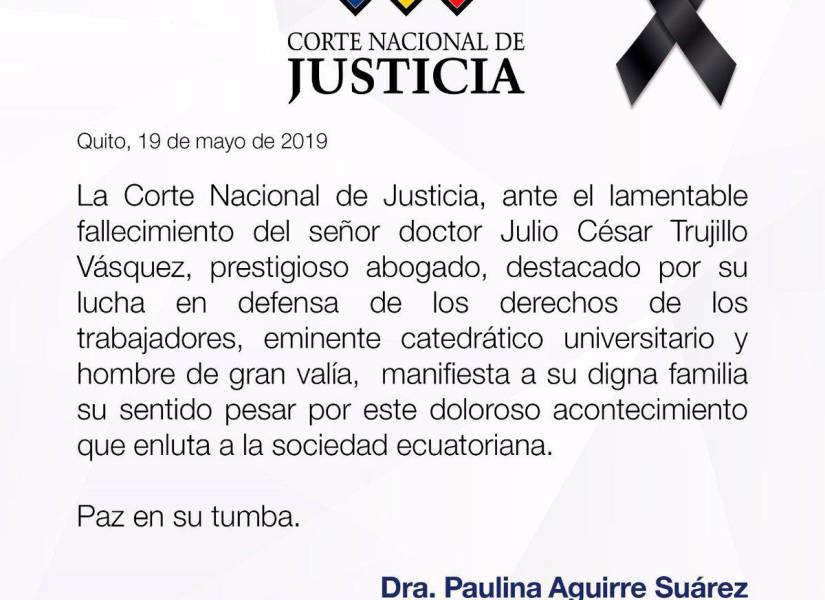 Políticos e instituciones se solidarizan con familia de Trujillo