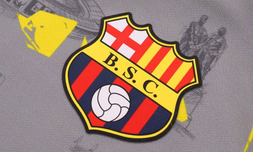 Así lucirá el escudo de Barcelona SC, en la camiseta de honor de fiestas de Guayaquil.