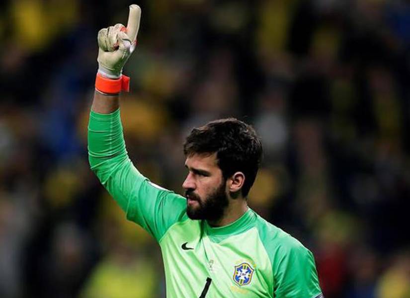 Alisson con la selección brasileña.