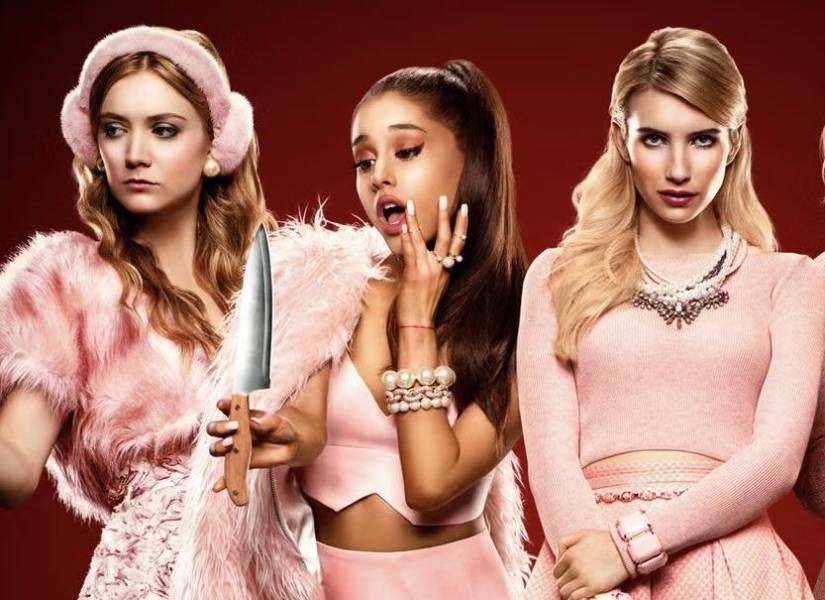 Poster de Scream Queens, en el que participó Ariana Grande.