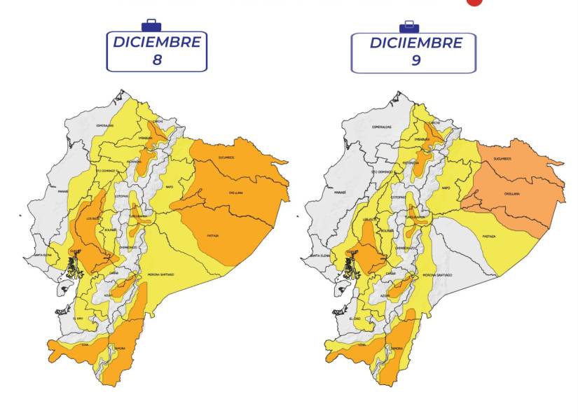 Alerta por alta temperatura diurna el 8 y 9 de diciembre.