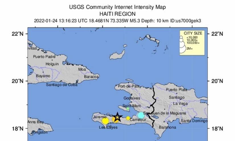 Terremotos en el sur de Haití causan al menos dos muertes