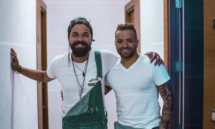 Lalo Yaha junto el cantante venezolano Nacho