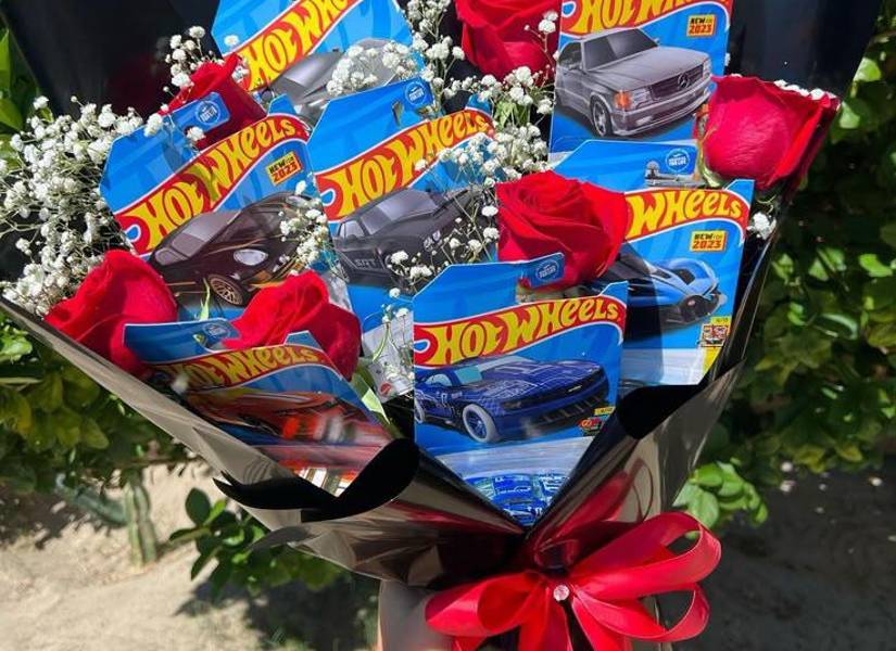 Ramo de Hot Wheels para tu novio
