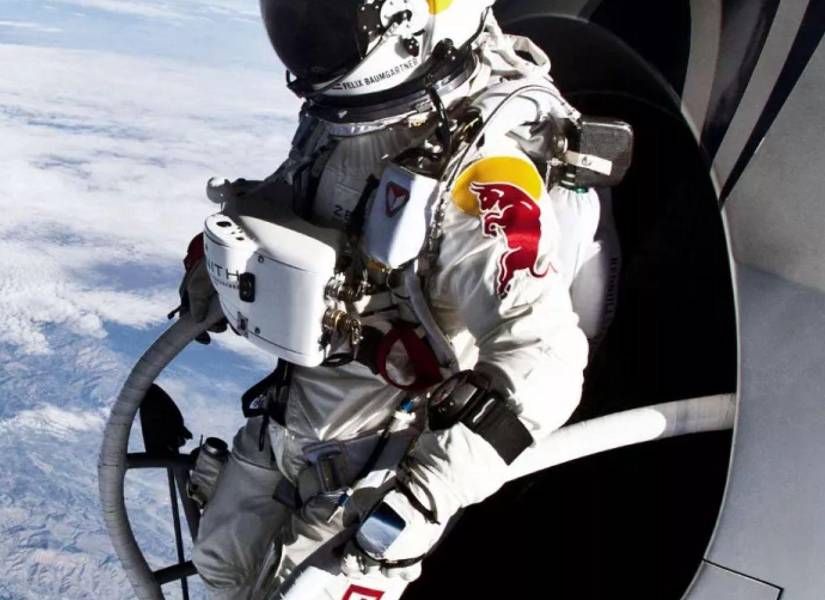 Paracaidista austriaco Felix Baumgartner, mundialmente famoso por su salto desde la estratosfera.