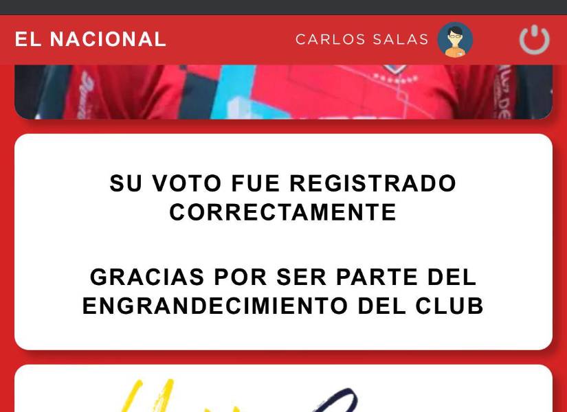 Foto del registro de las votaciones de El Nacional