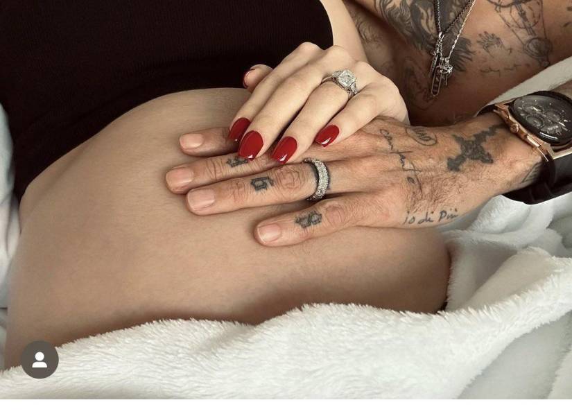 Imagen de Nadia Ferreira en Instagram compartiendo sobre su embarazo.