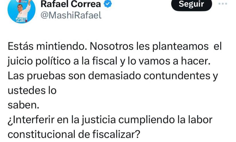 Rafael Correa respondió a Henry Kronfe.