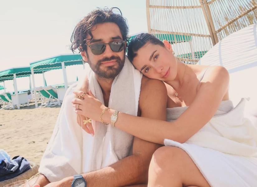 Luciana Guschmer y su novio Sebastián.