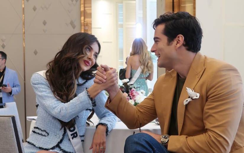 Danilo Carrera tuvo un desayuno oficial con Nadia Mejía a días del Miss Universo 2025.