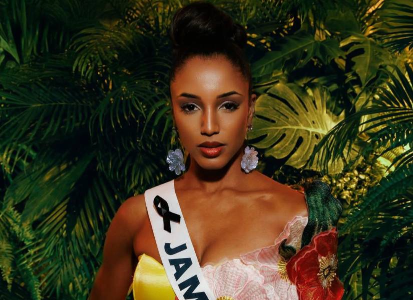 Miss Jamaica en la previa de Miss Universo.
