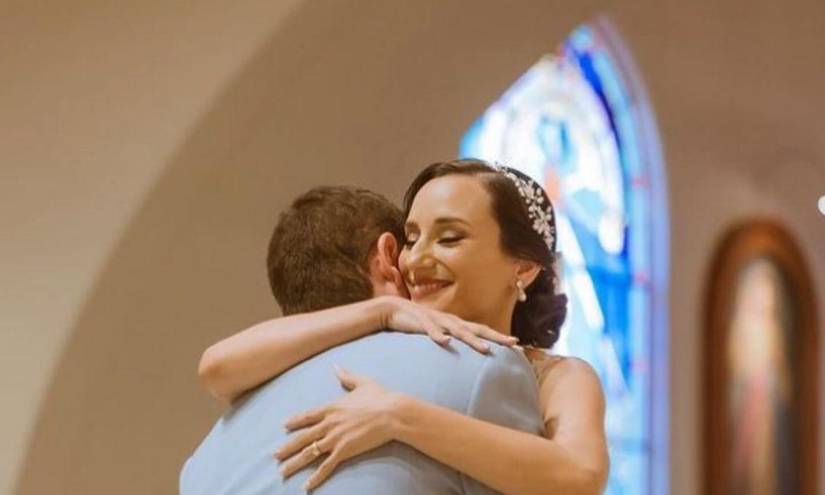 Imagen compartida por Camille Gamarra, del día de su boda.